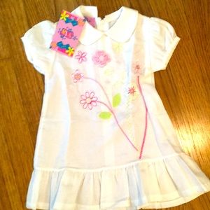 NWT Miss Daisy Girl Cotton Dress  (12 mo)